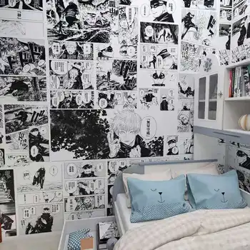 Jaapani populaarne anime 21x30cm 20/30/40pcs isekleepuvad seina kleebised taust seina anime wallpaper prindi anime kleebised