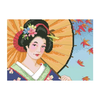 Jaapani sügisel ristpistes kit 18ct aida 14ct 11ct unprint lõuend puuvillane lõng loetud lõng näputöö tikandid