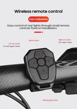 Jalgratta Jalgratta Tagumine LED Saba Kerge Traadita USB Kaugjuhtimispult suunatuled Laser Veekindel Juhtmevaba Kontrolli Jalgrattaga Tarvikud