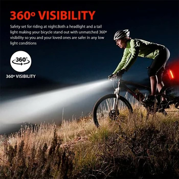 Jalgratta Valgus, Veekindel USB-Laadimise LED 1200 Luumenit MTB Ees Lamp Esitulede Taga Hele Alumiinium Ultralight Taskulamp Bike