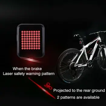 Jalgratta suunatuled Jalgratta Automaatne suunatuli Taillight MTB 64 LED Taga Hele USB Laetav Jalgrattasõit Hoiatus Tailligt