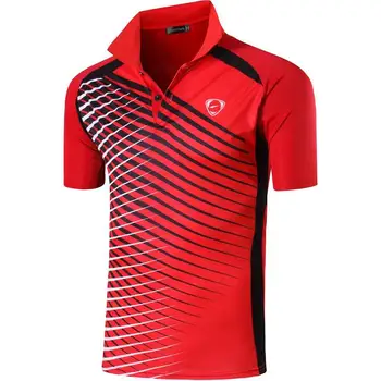Jeansian Meeste Spordi Tee Polo Särgid POLOS Poloshirts Golf, Tennis, Sulgpall Dry Fit Lühikesed Varrukad LSL243 Red2