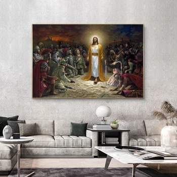 Jeesus on Kuningate Kuningas Lõuend Maalid Päästja Portree Plakatid ja Pildid Pildid Seina Art Pilte elutuba Home Decor