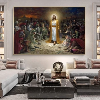 Jeesus on Kuningate Kuningas Lõuend Maalid Päästja Portree Plakatid ja Pildid Pildid Seina Art Pilte elutuba Home Decor