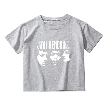 Jimi Hendrix puhas cottton lühike t-särk naiste kõrge kvaliteedi crop top vintage-korea, t-särk seksikas hipster naiste riided harajuku