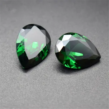 Joanlyn Emerald Pirni Kujuga Lihvitud Kalliskivi Pisar Lõigatud Smaragd Gem Keskmine Roheline Emerald Mitu Suurused Valida C37E