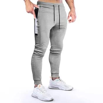 Joggers Sweatpants Meeste Vabaaja Püksid (Solid Color Spordisaalid Fitness Treening Spordi Püksid Sügis-Talv Mees Rajal Lukuga Püksid 8121