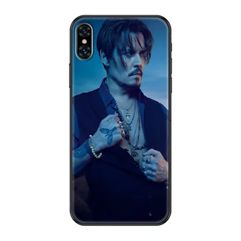 Johnny Depp Telefoni Juhul Katta Kere iphone 5 5s se 2 6 6s 7 8 12 mini plus X XS XR 11 PRO maksimaalne must (MAX black trend peaminister tpü hoesjes