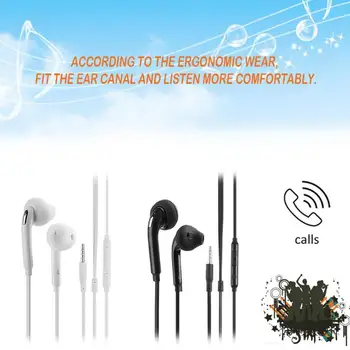 Juhtmega Kõrvaklapid Korter 3,5 mm Aux-Kõrvatropid Kuular Kõrva Earbuds Kõrvaklapid Samsung S6 Note4 Android Nutikas Telefon