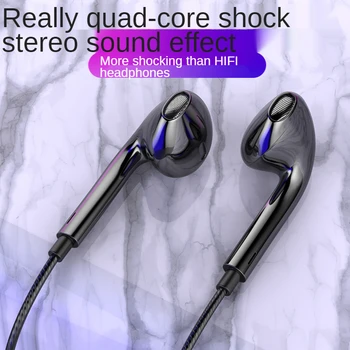 Juhtmega Kõrvaklappide Bass Earbuds Stereo Kõrvaklapid Muusika Sport Gaming Headset koos Mic Xiaomi IPhone Kõrvaklapid Kõrva Bass