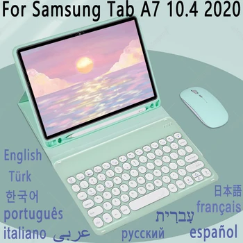 Juhtmeta-korea, venemaa araabia hispaania Klaviatuuri Kate Samsung Galaxy Tab A7 10.4 2020 Puhul Klaviatuuri SM-T500 T505