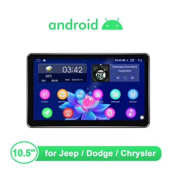 Juhtseade 10.5 Tolline Android 10 autoraadio Stereo GPS Naviagtion Multimeedia Mängija JEEP NÄÄKLEJA Traadita Carplay Android Auto 104669