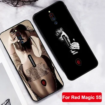 Juhul Punase Magic 5S juhul RedMagic 5S Telefoni Juhul Pehmest silikoonist Kaitsva Telefoni kest kaas ZTE Nubia Punane Magic 5S juhul