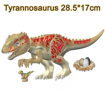 Jurassic Dinosaurus Maailma Türannosaurus Rex Velociraptor Loomade Arvud Ehitusplokid Poiss Sünnipäeva Kingitus Lapsed Mänguasjad