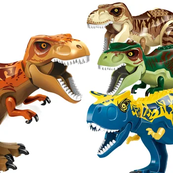 Jurassic Dinosaurused ehitusplokid Lastele Türannosaurus Rex Lapsed Mänguasjad Suur Dinosaurus Assamblee Tellised