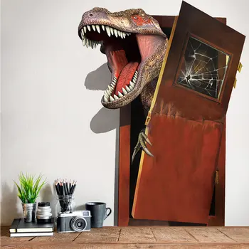 Jurassic Park 3d Dinosaurus Seina Kleebised Lapsed Tuba, elutuba Home Decor Diy Peace Lasteaed Filmi Pannoo Kunst PVC Tapeet