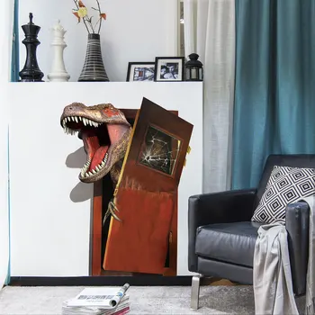 Jurassic Park 3d Dinosaurus Seina Kleebised Lapsed Tuba, elutuba Home Decor Diy Peace Lasteaed Filmi Pannoo Kunst PVC Tapeet