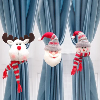 Jõulud Kardin Lukk Cartoon Christmas Decoration Aknas Magamistuba Konks Kinnita Klamber Home Decor Tuba Decor Navidad Hogar