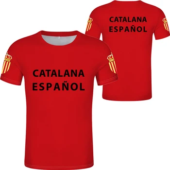 KATALOONIA särk tasuta custom made nimi number barcelona t-särk trükkida teksti sõna girona tarragona lleida manresa hispaania riided
