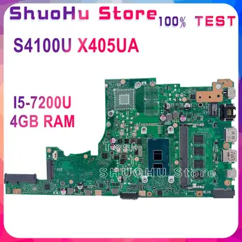 KEFU X405UA ASUS X405U X405UN X405UR X405URR X405URP X405UQ X405UF Sülearvuti Emaplaadi Testitud originaal I5-7200U 4GB RAM