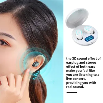 KNUPATH A10Wireless 5.0 Bluetooth Kõrvaklapid Müra Tühistamises LED Ekraan In-ear Headset 3D Stereo Earbuds PK T13