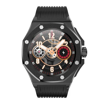 KUMI GW20 Kerge Luksus Meeste Äri Smartwatch Mood Sport Sport Roostevabast Terasest korpus Silikoonist Rihm Smart Watch Käekell