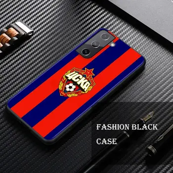 KUUM Venemaa PFC CSKA Samsung Galaxy S21 S10 S10E S9 S8 S7 Lisa 20 10 9 8 Ultra 5G Pluss Edge Pro Musta Telefoni Puhul