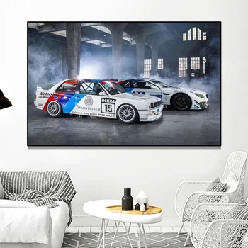 Kaasaegne BMW auto plakatid ja pildid, superauto neid M6 E30 racing lõuend seinamaaling kaunistus elutuba magamistuba 152224