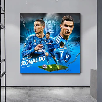 Kaasaegne Jalgpall Star Plakat C-Ronaldo Lõvi Lõuend Print Maalid Seina Art Sport Pilt elutuba Home Decor Cuadros 5384