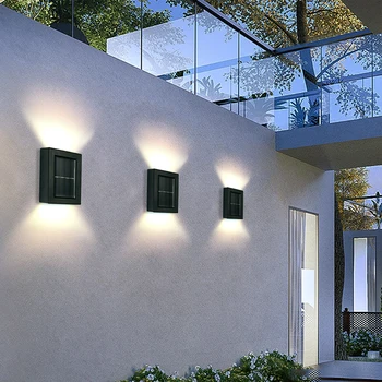 Kaasaegne Lihtne 2 Tk Loominguline Veekindel Seina Lamp LED Hoovis Lambid Värava Lamp, Terrass Rõdu Aed Väljas Päikese Valgus