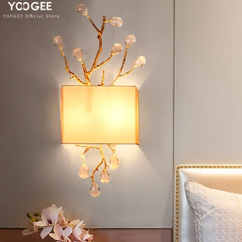 Kaasaegne Vask Crystal Wall Lamp Kuld Nordic Tree Tüüp LED Tuled Magamistuba, Vannituba, elutuba, Söögituba Kodu Kaunistamiseks 90967
