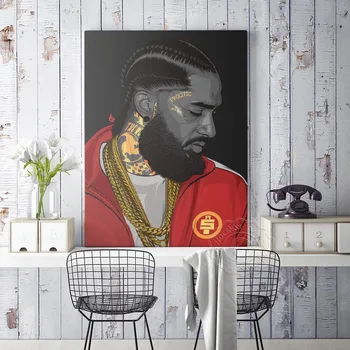 Kaasaegne ja Abstraktne Nipsey Hussle Räppar Hip-Hop Muusika Plakat ja Pildid Seina Art Pilt Lõuendile Maalimine elutuba Home Decor