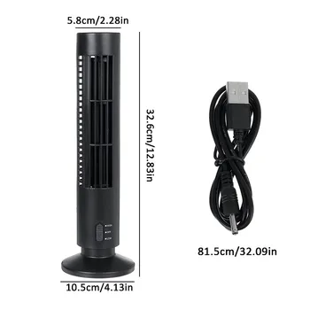 Kaasaskantav 5V USB Konditsioneer Mini Electric Vertikaalne Bladeless Fänn Suvel Õhk Jahedam Home Office Reisi Jahutus Tower Fänn