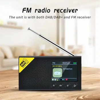 Kaasaskantav Bluetooth-ühilduva Digitaalse DAB Raadio Ringhäälingu Seadmed 2,4-tolline Värviline LCD-Ekraan Digitaalse Ringhäälingu Seadmed