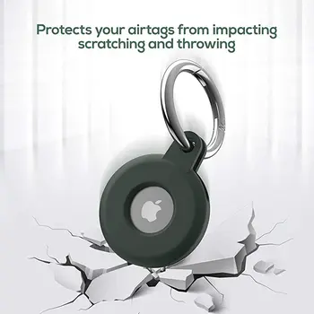 Kaitsva Katte Apple Airtag Juhul Silikoon Protector Kaitseraua Kooskõlas Tracker Lukk Airtags Võtmehoidja