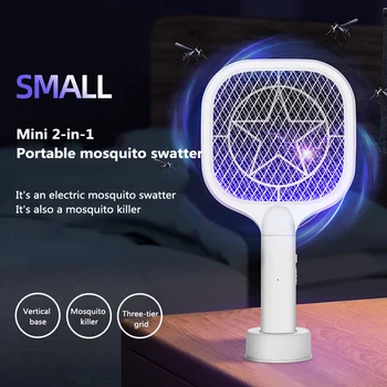 Kaks-Ühes-6 LED Lõksu Mosquito Killer Lamp 3000V Elektriline Viga Zapper USB Laetav Suvel Anti Kärpäslätkä Lõksu Putukas Lendab 47202