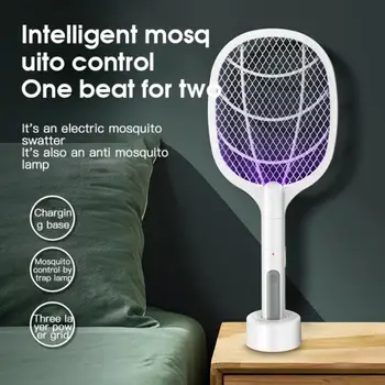 Kaks-Ühes-6 LED Lõksu Mosquito Killer Lamp 3000V Elektriline Viga Zapper USB Laetav Suvel Anti Kärpäslätkä Lõksu Putukas Lendab