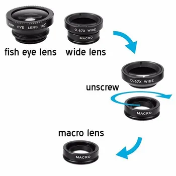 Kalasilm Objektiiv lainurk-Makro Fisheye Objektiivi Suumi iphone 7 8 plus XS MAX X Mobiiltelefoni Kaamera Objektiivi Kit ojo de pez para movil
