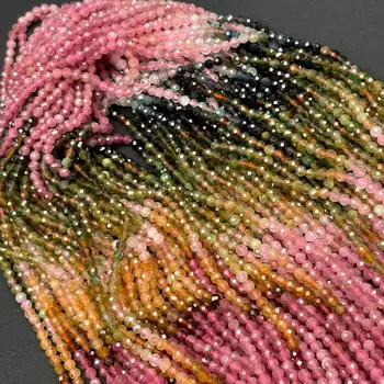 Kalle Tourmalines Mitut Värvi Loodusliku Gemstone Beads 2 3MM Lihvitud Ring Komplektid Chrams Ehteid Teha DIY Käevõru, Kaelakee, 171470