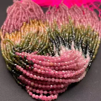 Kalle Tourmalines Mitut Värvi Loodusliku Gemstone Beads 2 3MM Lihvitud Ring Komplektid Chrams Ehteid Teha DIY Käevõru, Kaelakee,