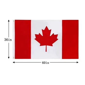Kanada Lipu 36x60in Riigi Banner Polüester Koos Kaitserõngad Kanada Lipp Väljas Polüester Maple Leaf Banner