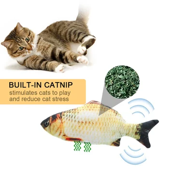 Kass Lööd Mänguasi USB Simulatsiooni Kala Elektrilised Kassi Mänguasi Naljakas Interaktiivne Lemmikloomad Kassid Catnip Mänguasjad Kass Hammustab Närimine Mängib Mänguasi
