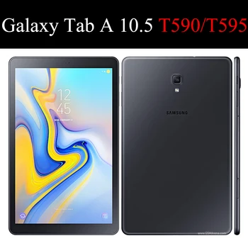 Kate Samsung Galaxy Tab A10.5 2018 Silikoonist pehme koorega TPÜ Turvapadi kaas Läbipaistev kaitse kott SM-T590/T595 kest