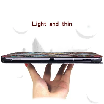 Kate Samsung Galaxy Tab S6 Lite 10.4 SM-P610 P615 Valge Marmor Seeria Muster Anti-sügisel Seista Kaane Puhul+pliiats