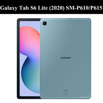 Kate Samsung Galaxy Tab S6 Lite 2020 Silikoonist pehme koorega TPÜ Turvapadi kaas Läbipaistev kaitse kott SM-P610/P615 178235