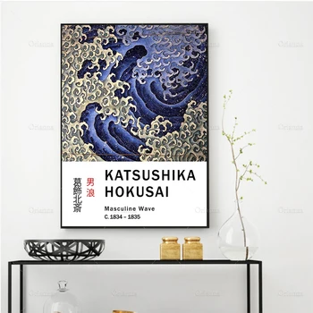 Katsushika Hokusai Mehelik Laine Print, Ukiyoe Kunst, Jaapani Print, Hokusai Art Printimine, Plakati Printimine, Seina Art, Kodu Kujundusest - 110078