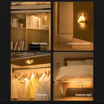 Kaugjuhtimispult LED Night Light kaitseprillid Energiasäästu Ajastus Tabel Lamp USB Laetav Seina Lamp Kid Kingitus Öö Valgus