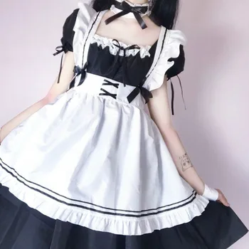 Kawaii Neiu Kleidi Lolita Neiu Cosplay Kostüümid Ühtne Jaapani Armas Milkmaid Seksikas Ettekandja Kleit Puhvis Varrukad Lolita kleit