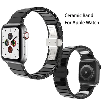 Keraamiline Rihm Apple Watch Band 6 SE 5 4 Käevõru Iwatch Seeria 44mm 40mm 38mm 42mm Roostevaba Terasest Lukk Watchbands