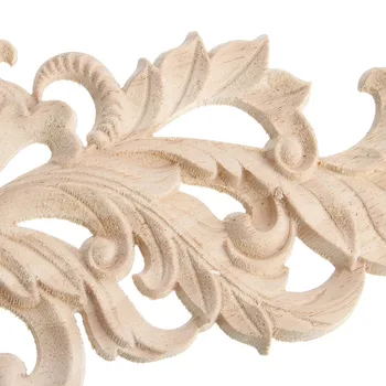 KiWarm Õie Woodcarving Decal Puidust Nikerdatud Nurgas Applique Raami Seina Uksed, Kabineti Mööbel, Dekoratiivsed Kujukeste 401x112x9mm
